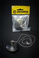 Пробка для ванны с цепочкой "Сантехкреп" ( 50 см, чёрная ПВХ) 2229